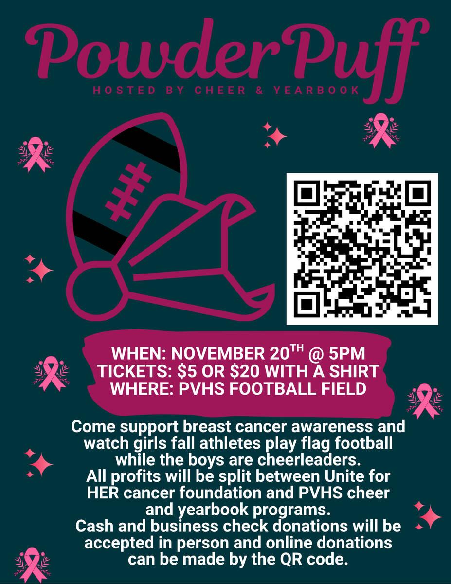 The Pahrump Valley High School girls powder-puff football game hosted by PVHS cheer and yearboo ...