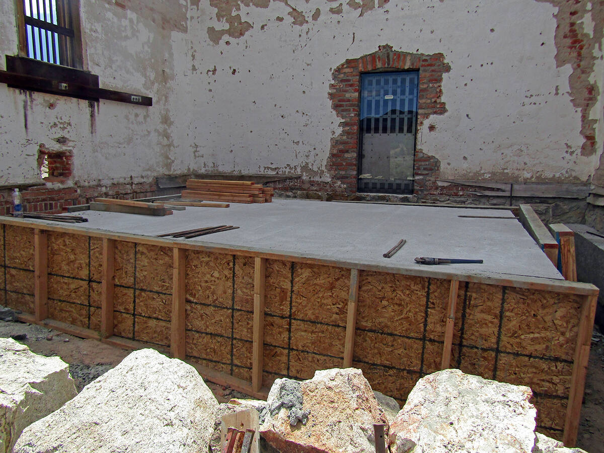It may not look like much now, but the jail at the historic Belmont Courthouse is well on its w ...
