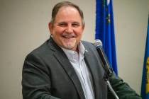 Candidate for Nevada's 4th Congressional District David Flippo spoke during the Trump-Reagan Co ...