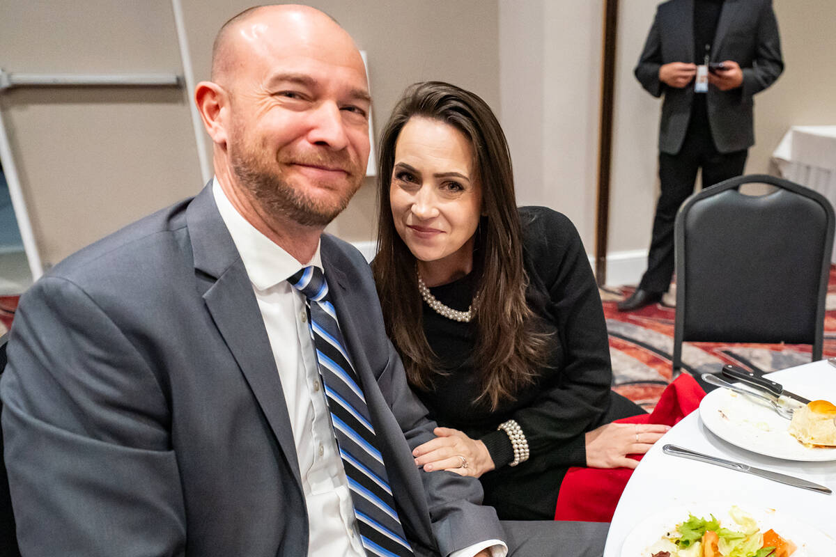 Nevada State Controller Andy Matthews and his wife Valerie at the Trump-Reagan Conservative Din ...