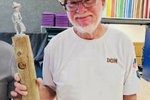 Pahrump local pitcher Don Brown brings home the first place trophy during the Southern Utah Hor ...