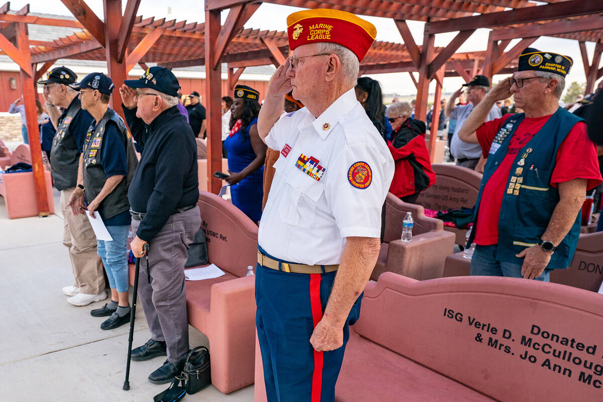 The Pahrump Veterans Memorial at the Chief Tecopa Cemetery was the venue for one of Pahrump's V ...