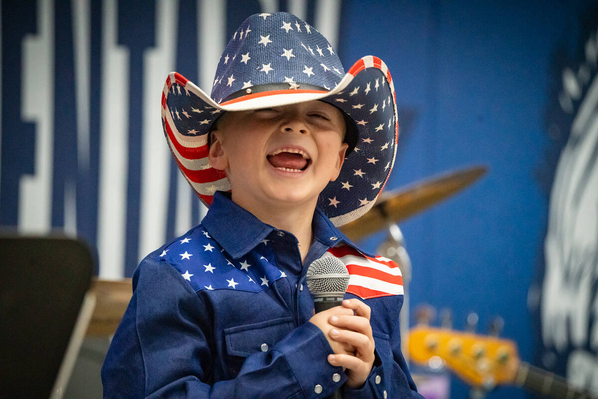 This J.G. Johnson first grader sang Toby Keith’s 2003 song “American Soldier” during the ...