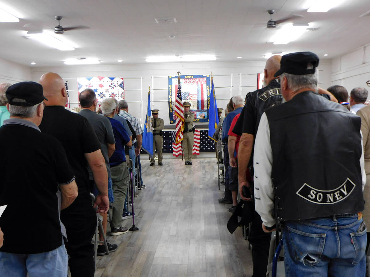 The Nye County Sheriff's Office Honor Guard conducted the presentation of the colors at the Nye ...