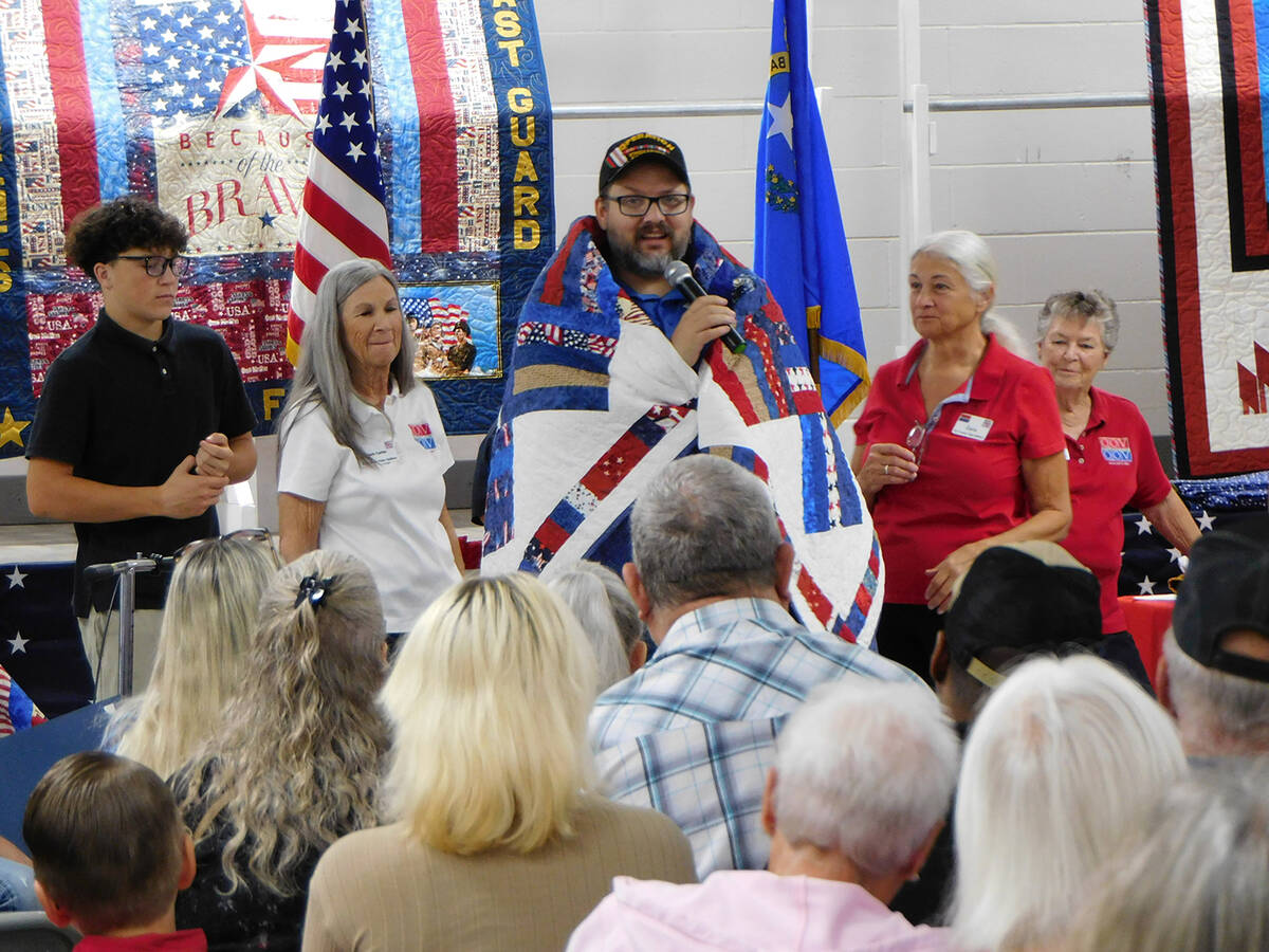 The Nye County Valor Quilters hosted a Quilts of Valor Presentation Ceremony on Saturday, Nov. ...