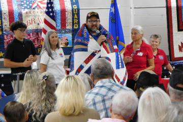 The Nye County Valor Quilters hosted a Quilts of Valor Presentation Ceremony on Saturday, Nov. ...