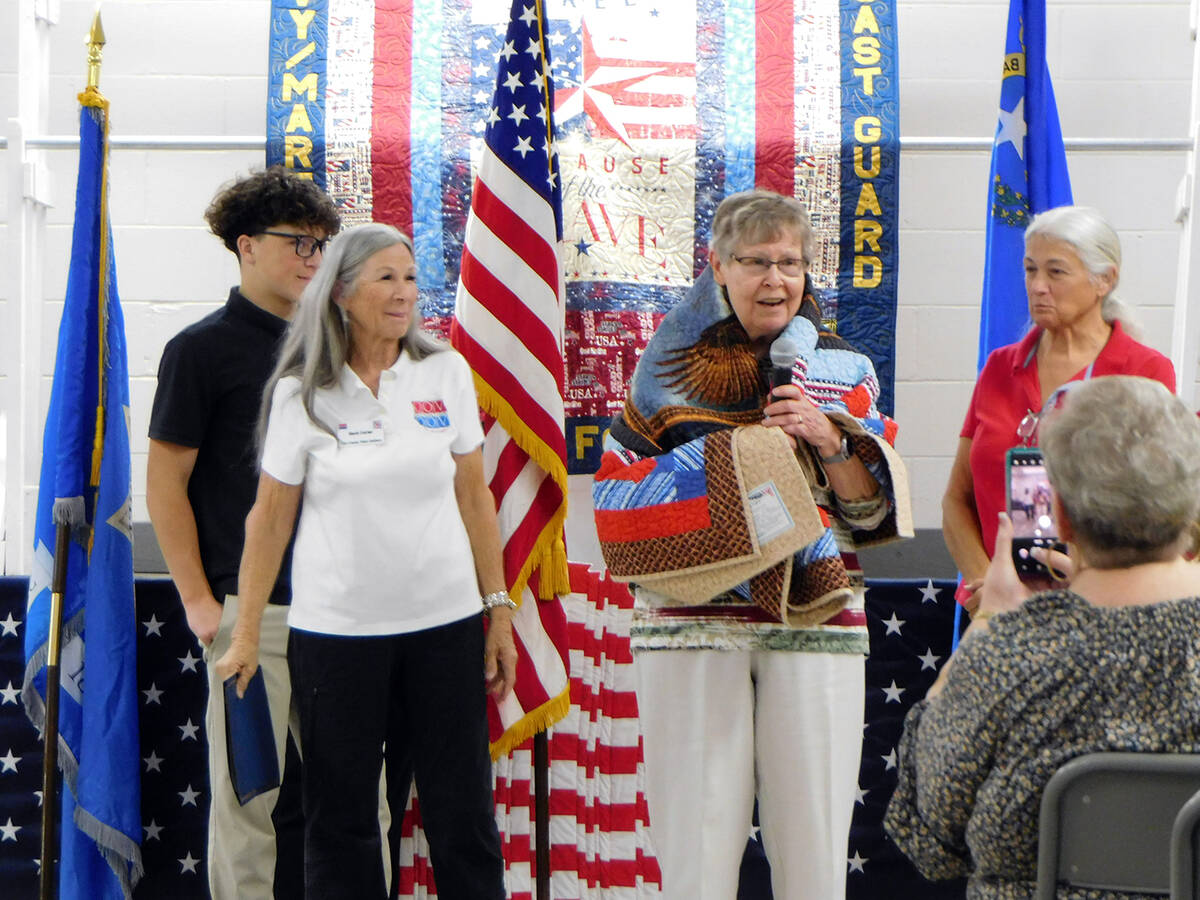 Marlene Elkins, a veteran of the U.S. Marine Corps, had a large group of her fellow Moose Lodge ...