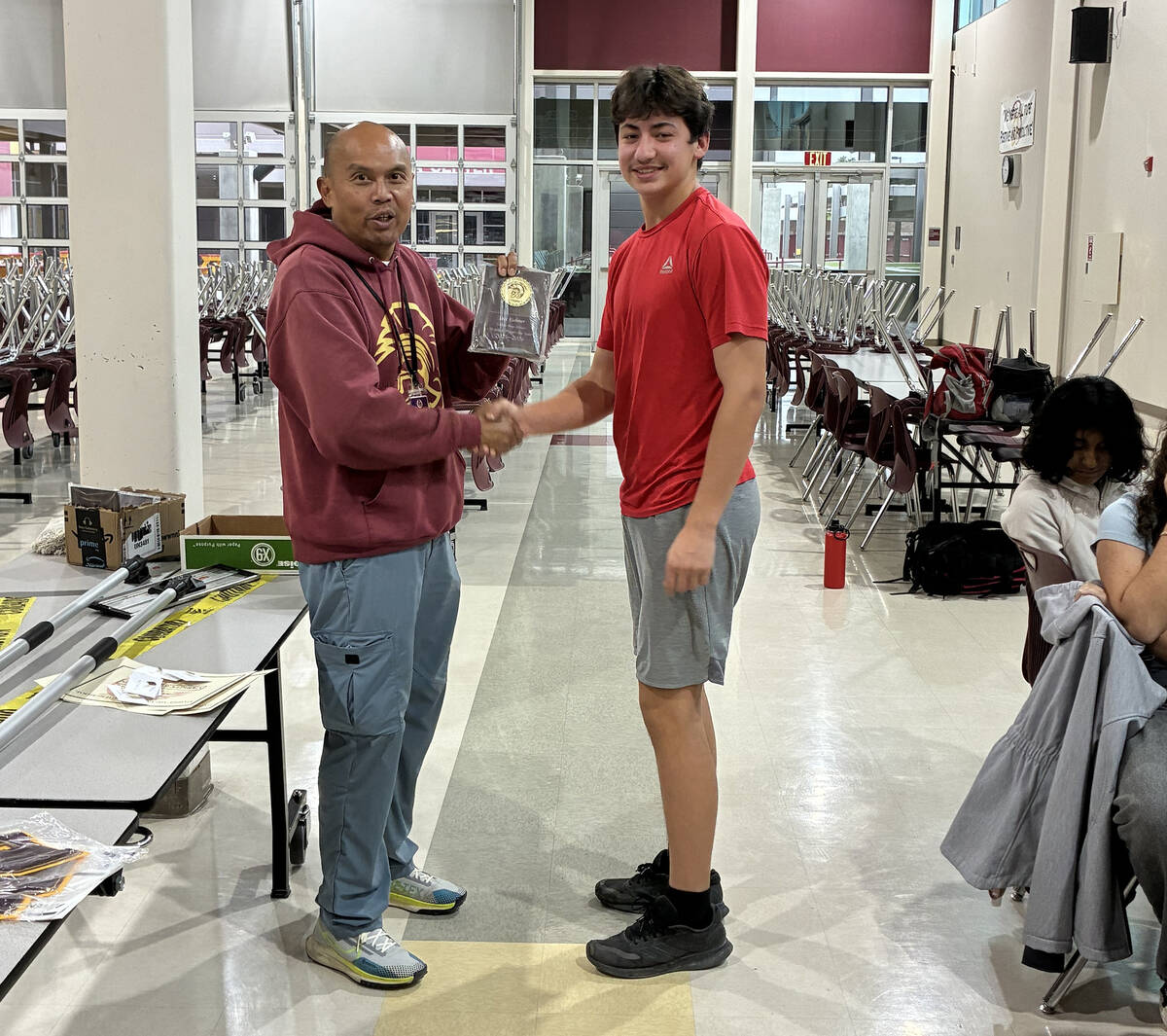 Pahrump Valley High School tennis sophomore Jace Eichner won the offensive boys player of the y ...