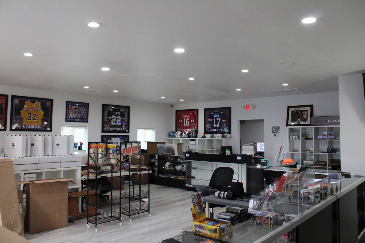The Pahrump Sports Cards shop is slated to open to the public in January. (Jacob Powers/Pahrump ...