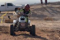 Local youth athlete Kroi Ryan rips through the track on his ATV. (Nicole Ryan/Special to the Pa ...