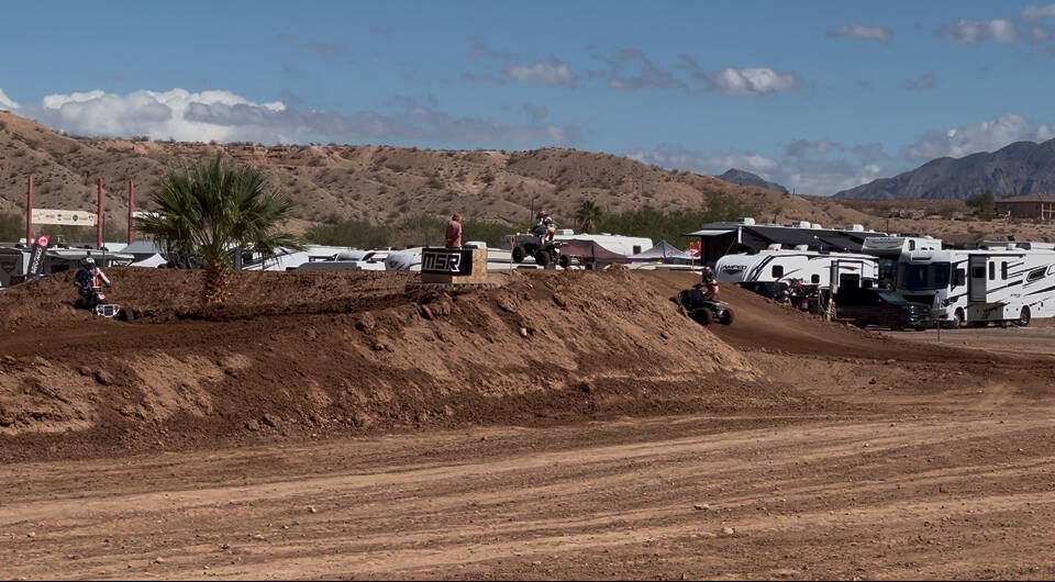 During one of Kroi's ATV events, Ryan catches some major air on the track. (Nicole Ryan/Special ...