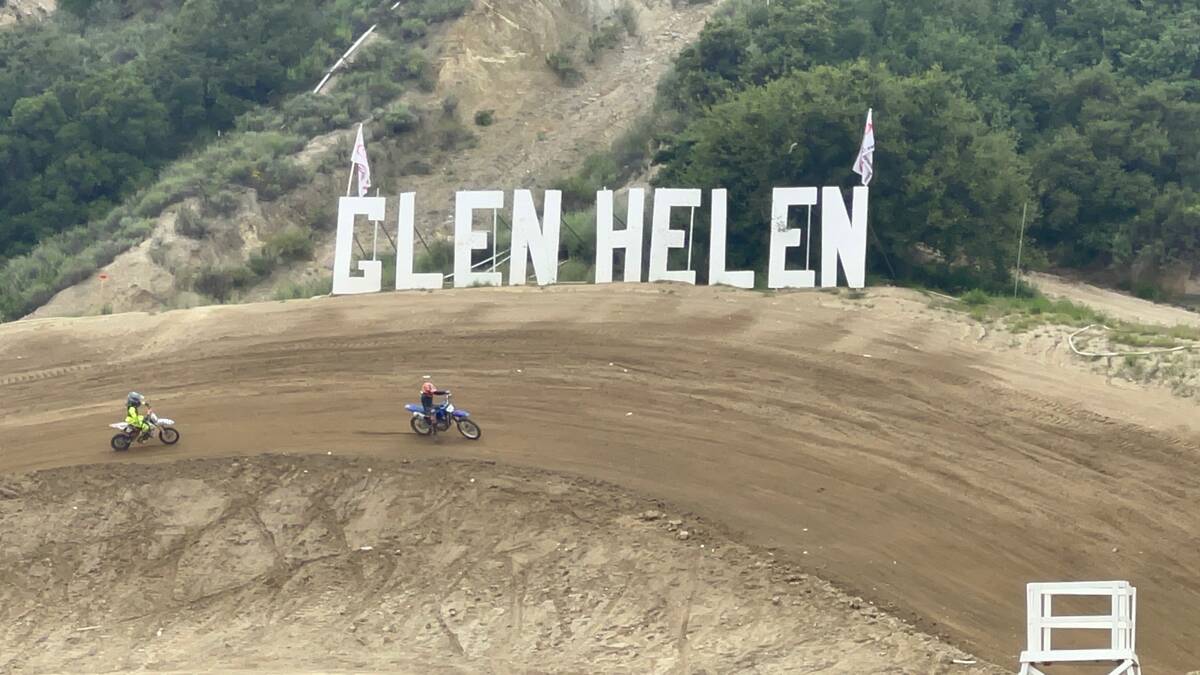 Kroi Ryan races the Glen Helen track on one of his dirt bikes during a season race. (Nicole Ry ...