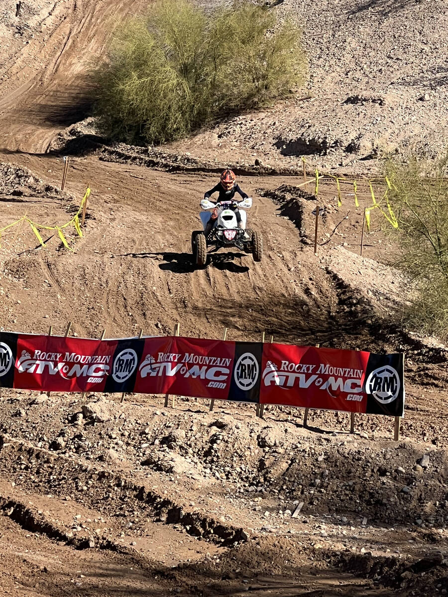 Local youth athlete Kroi Ryan descends downhill smoothly during a Rocky Mountain ATV sponsored ...