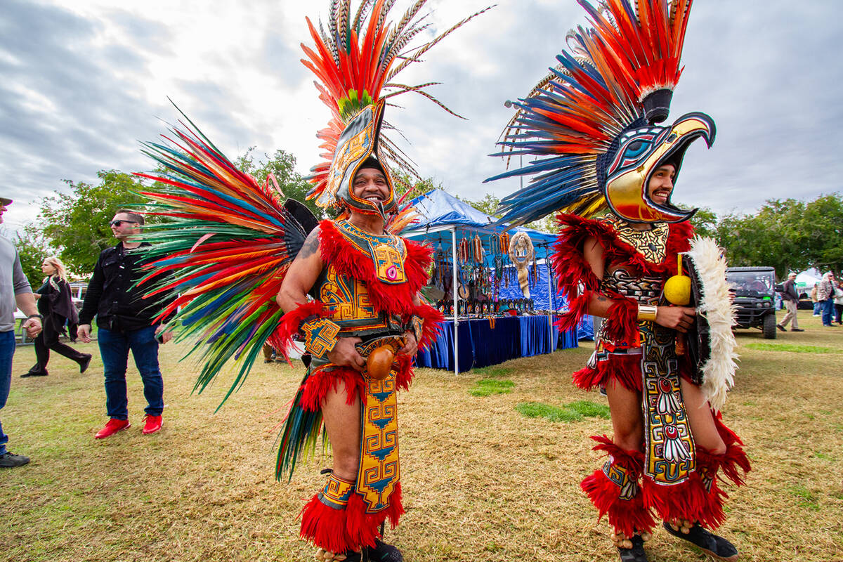 Powwow audience members enjoyed the performances accompanied by a live Native American drum and ...