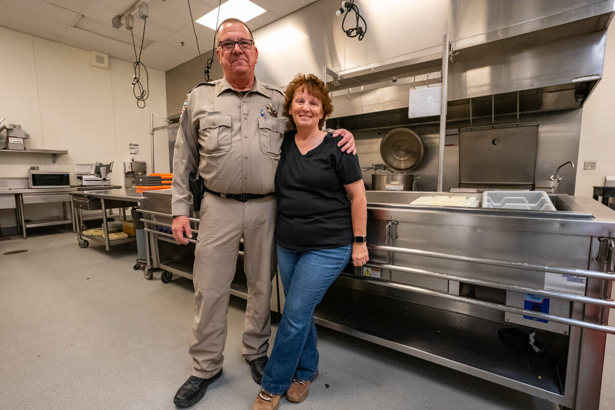 Sheriff Joe McGill (l) and his wife Tammy (r) in the kitchen of the Nye County Detention Center ...