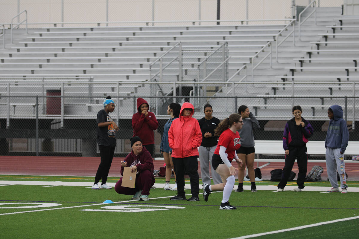 The Pahrump Valley High School flag football program prepares for their first game of the seaso ...
