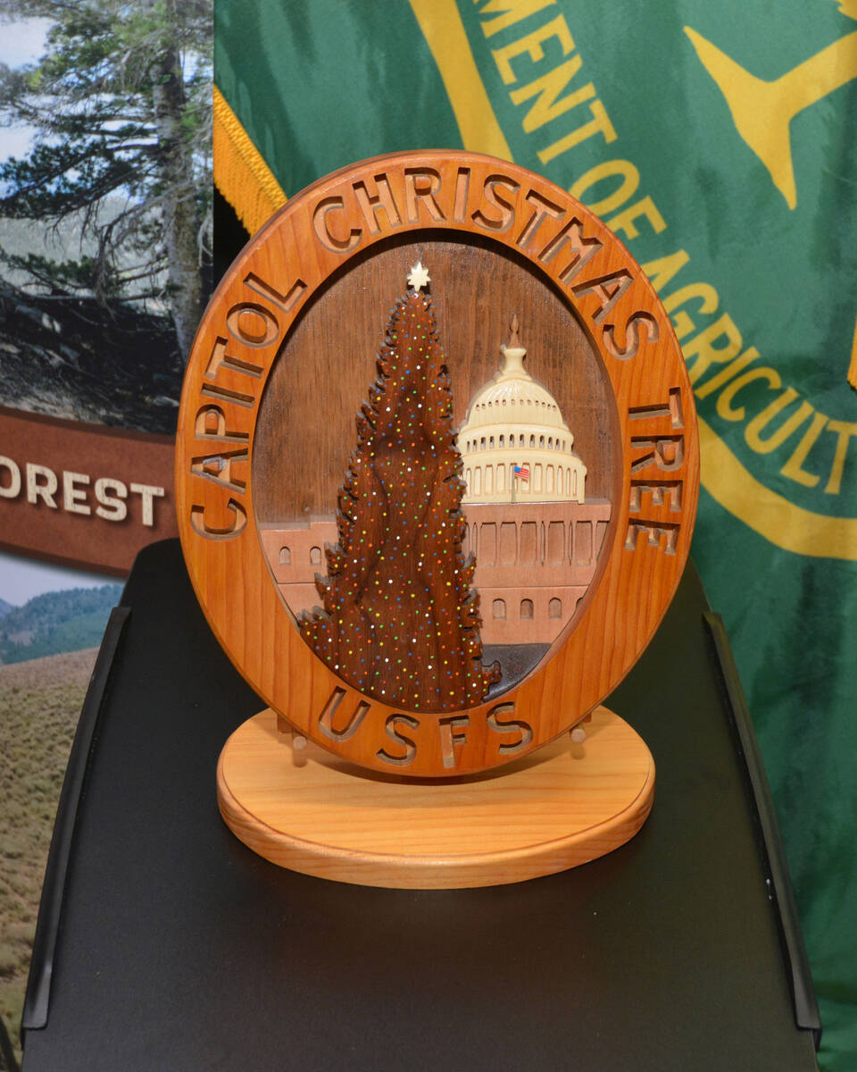 U.S. Forest Service employee William Dauer created the U.S. Capitol Christmas Tree plaque, a wo ...