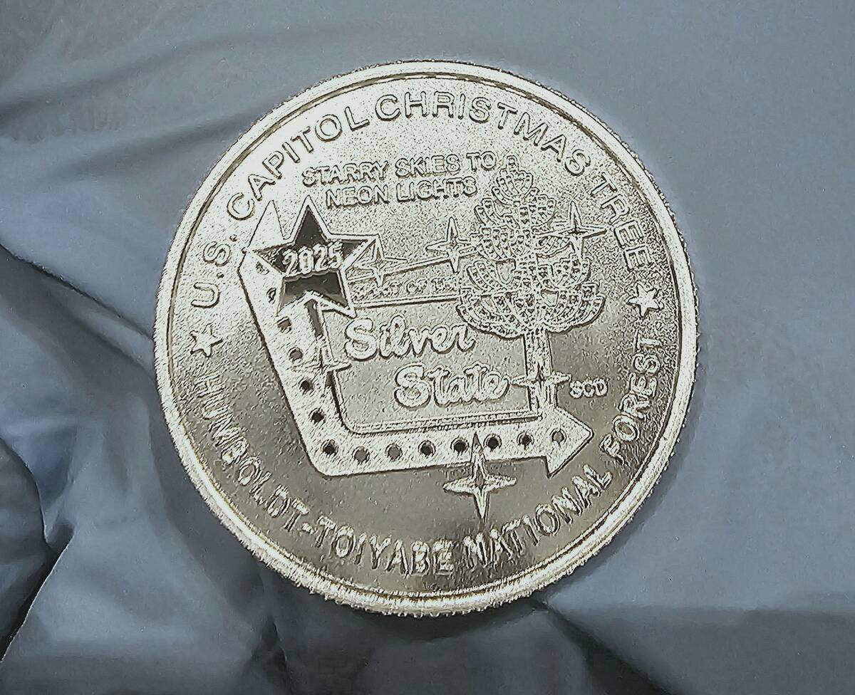 An official limited series half troy ounce of .999 fine Nevada silver commemorative coin was st ...
