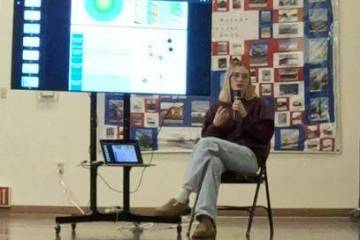 Evandy Severt of BEC Environmental presents the first update to Nye County’s water plan since ...