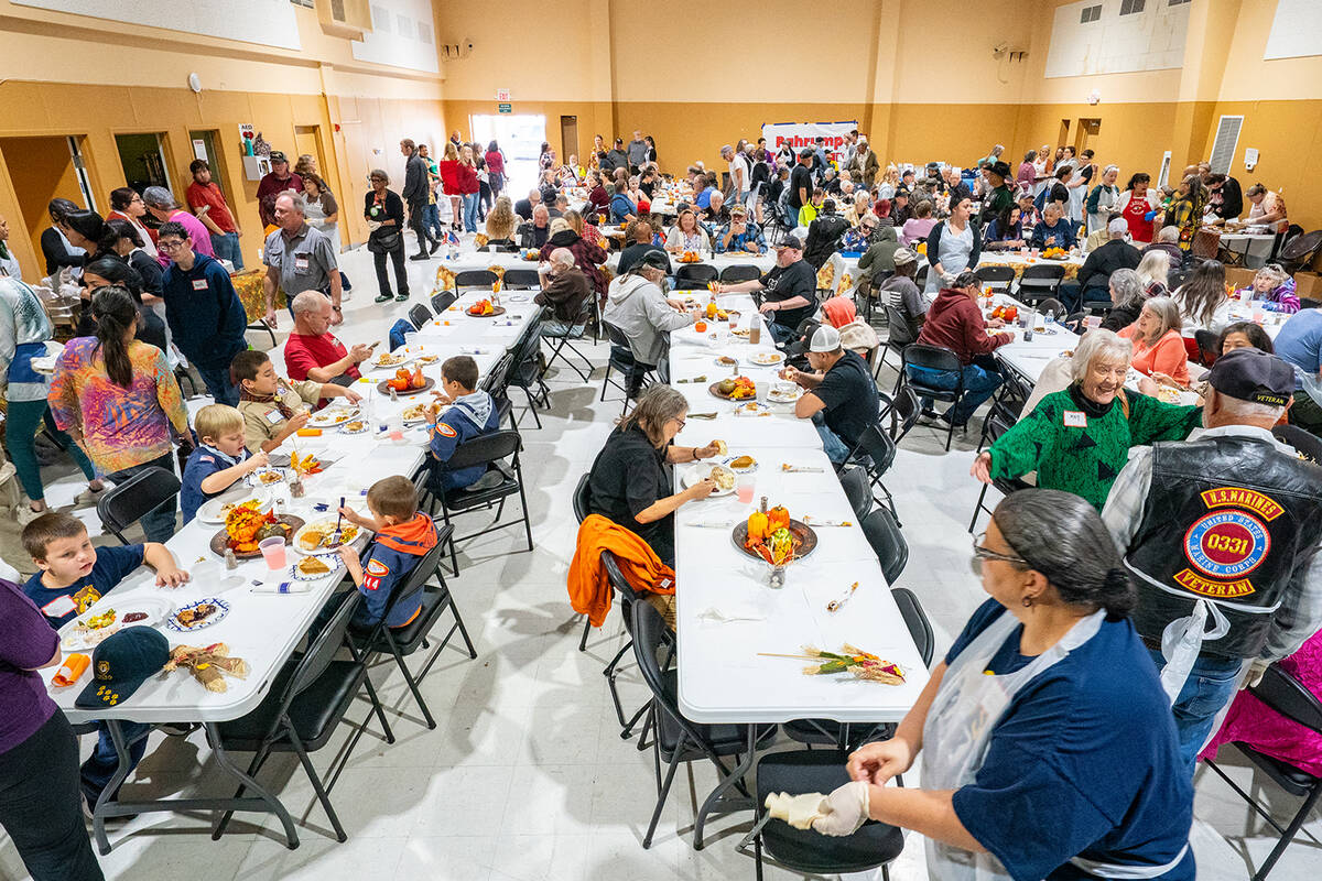 The NyE Communities Coalition Activities Center was packed with people on Thanksgiving Day, wit ...