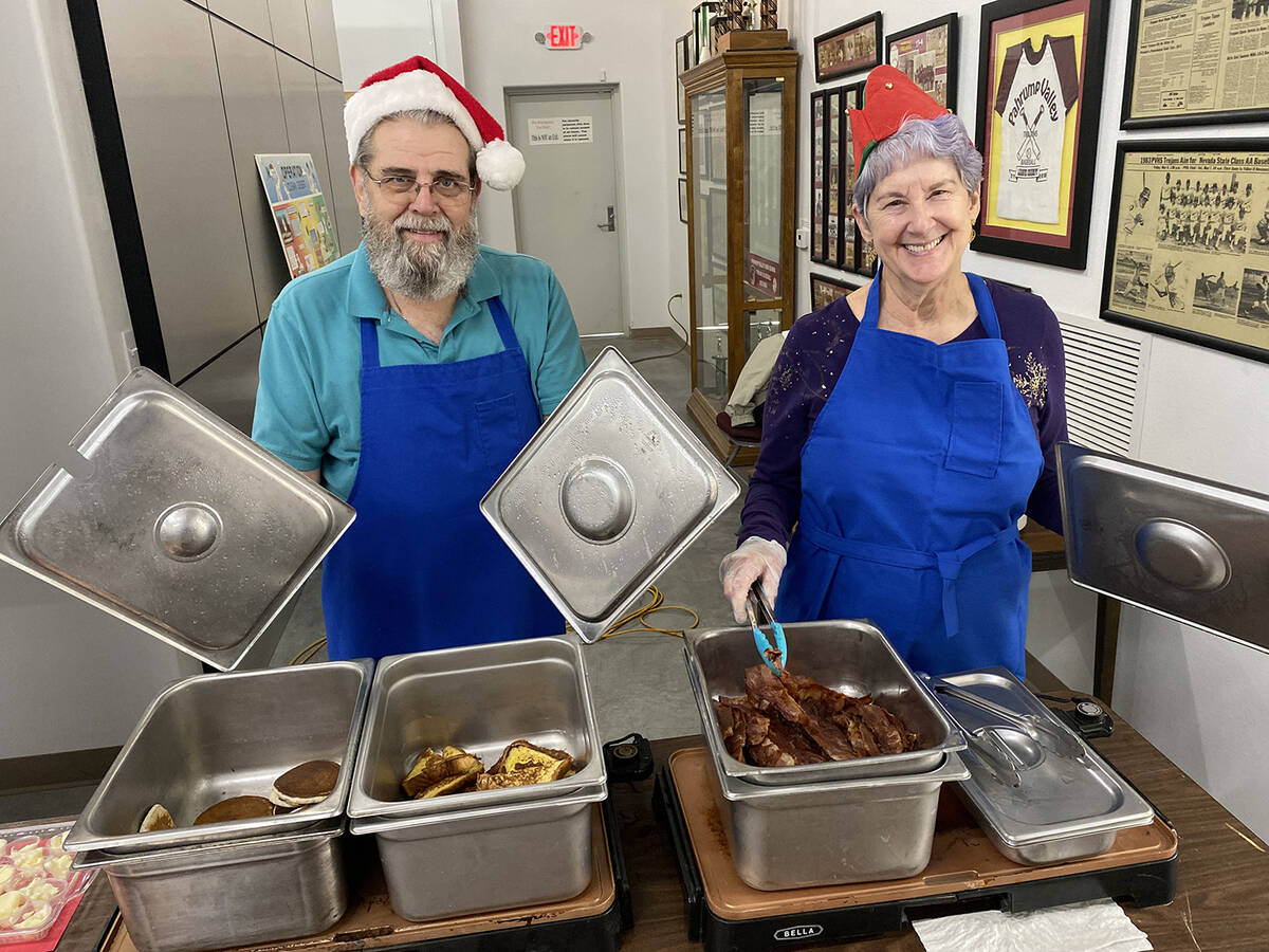 The Pahrump Valley Lions Club's Breakfast with Santa featured pancakes and French toast, along ...