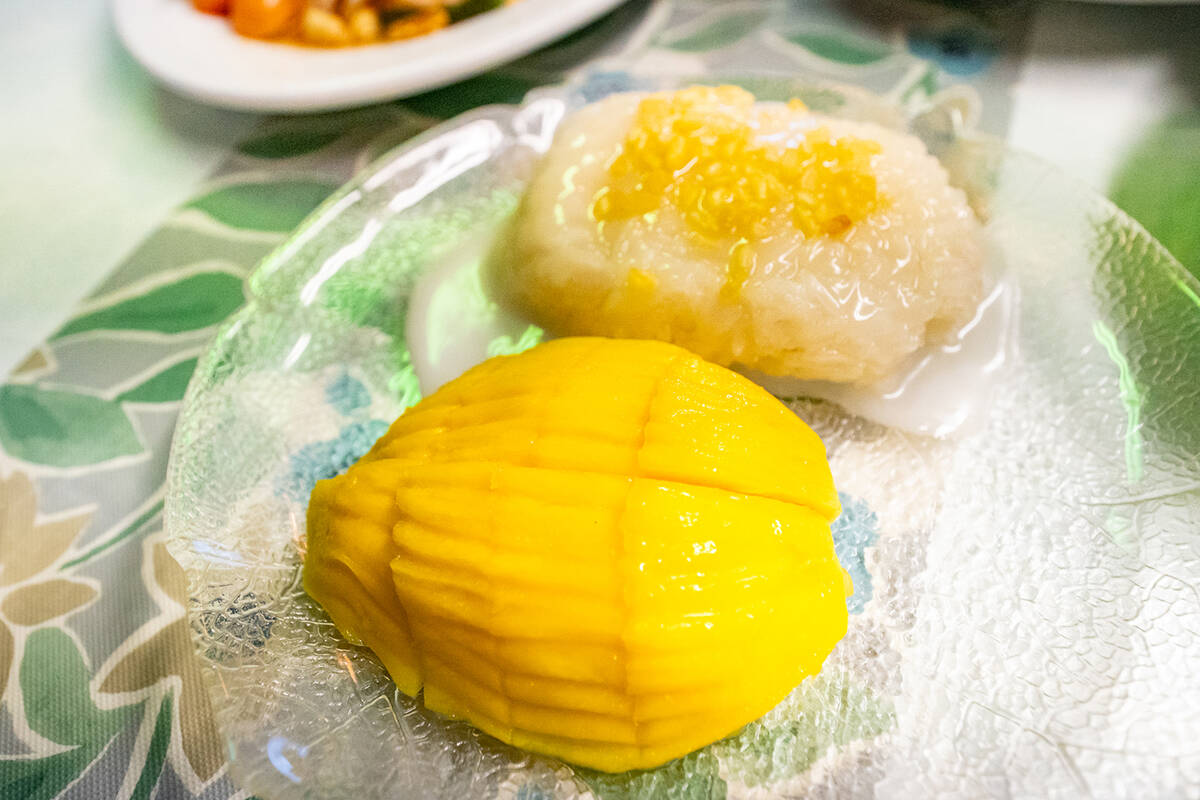 The mango sticky rice is the perfect sweet treat to end the meal with at Romi Thai. (John Claus ...