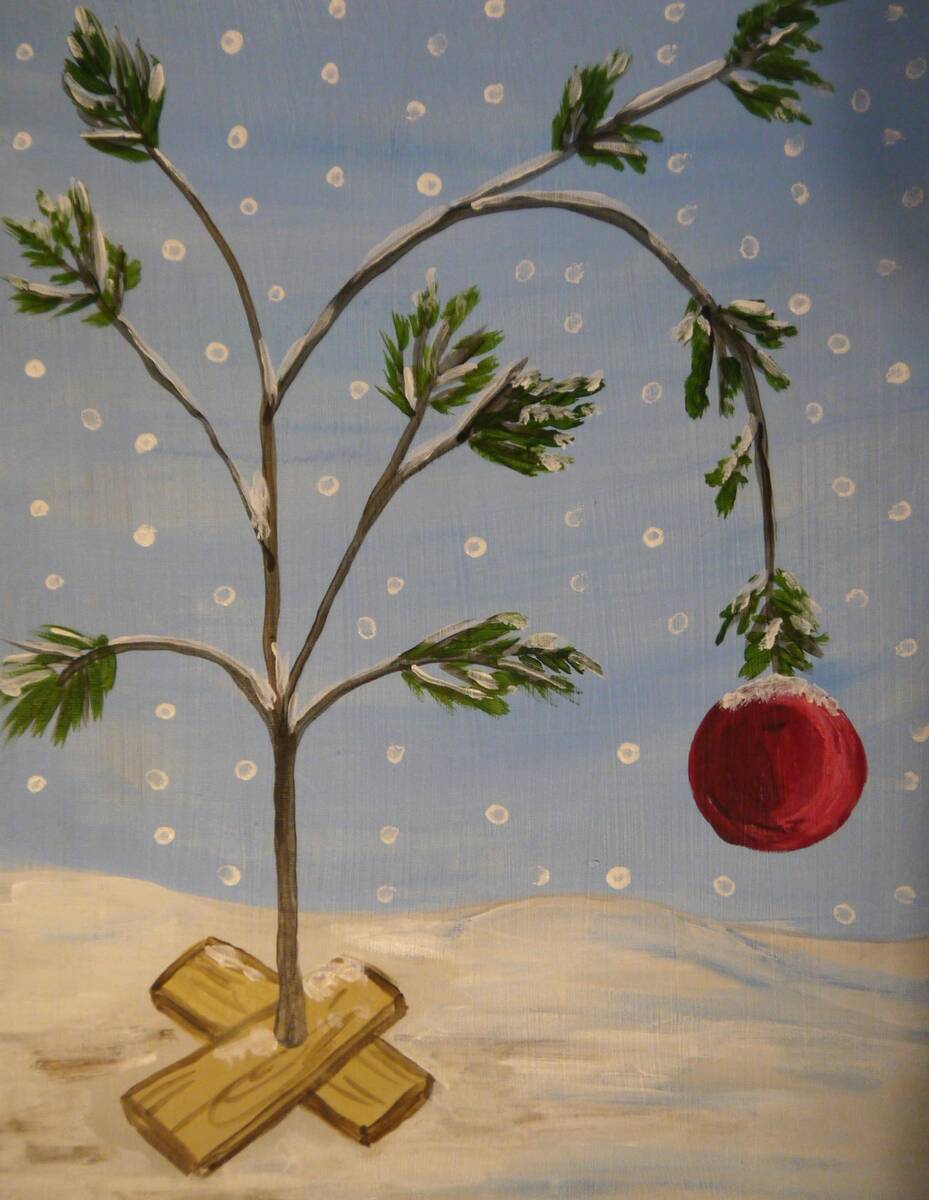 Paint "A Charlie Brown Christmas Tree" this Sunday from 1 p.m. to 4 p.m. with expert guidance f ...
