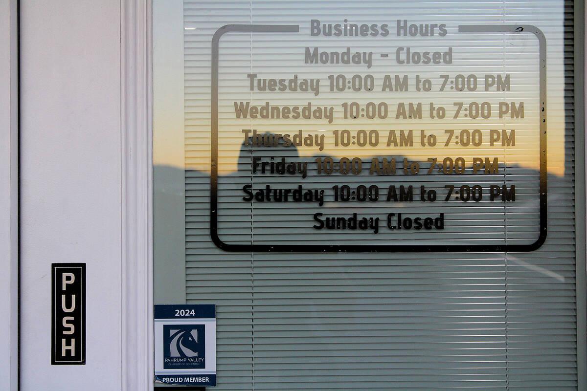 The shop will be closed on Sunday and Monday but will be open Tuesday-Saturday from 10 a.m. to ...