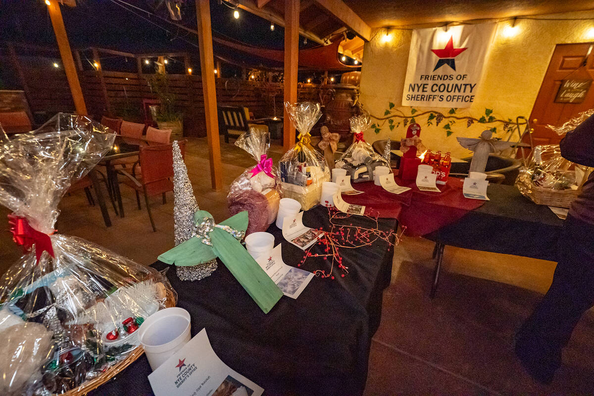 Many different raffle baskets were displayed at the event. Proceeds from last Friday's gatherin ...