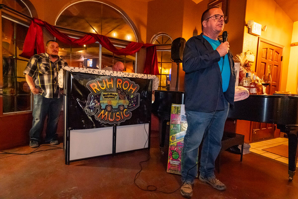 Local DJ Ruh Roh Music provided music at the Friends of Nye County Sheriff’s Office event. (J ...