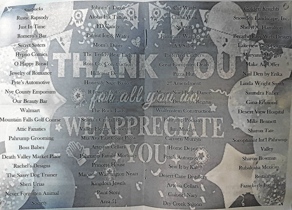 Dozens of local businesses, organizations and individuals helped make this year's Sleep in Heav ...