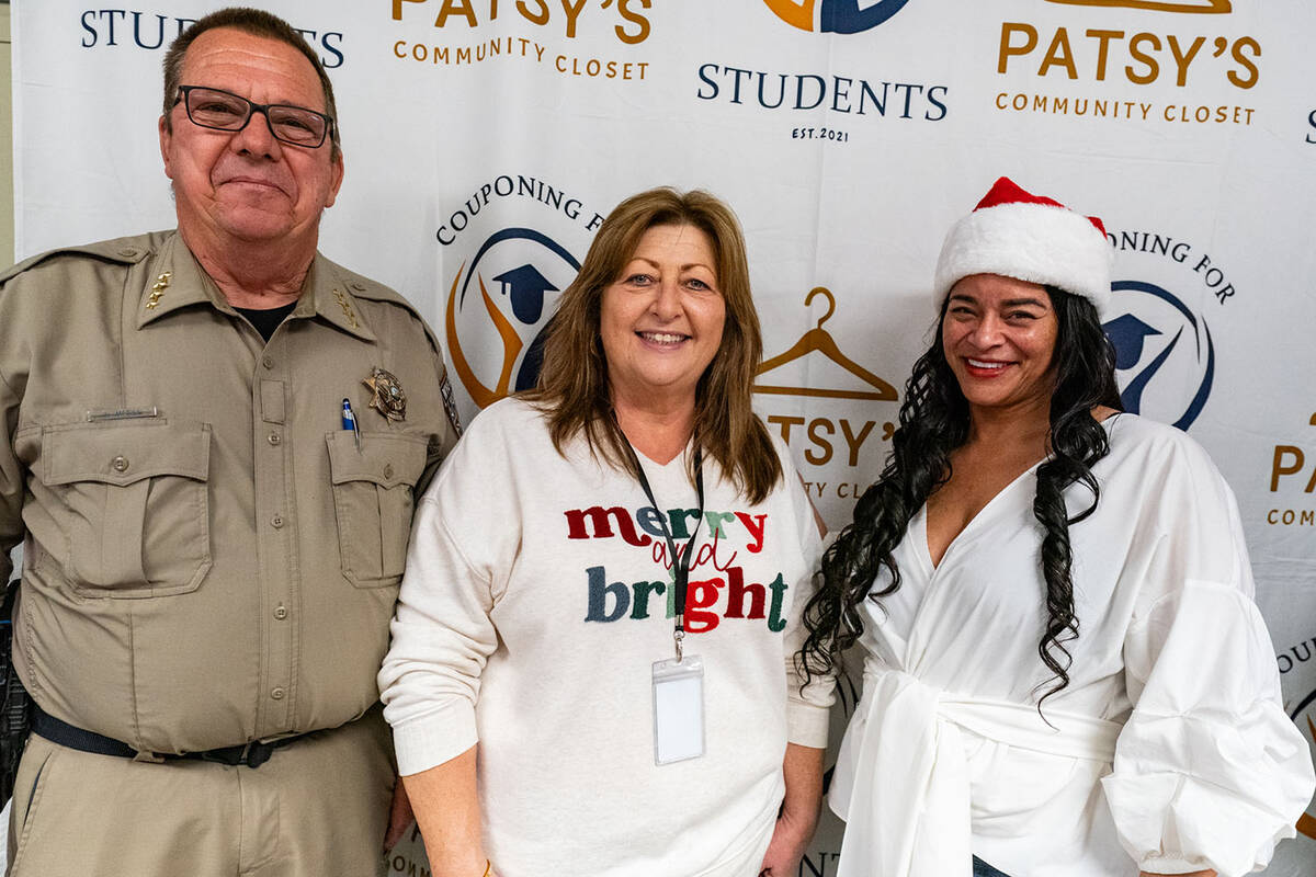 (From left to right) Nye County Sheriff Joe McGill, Supervising Sheriff Administrator Tammy Eng ...
