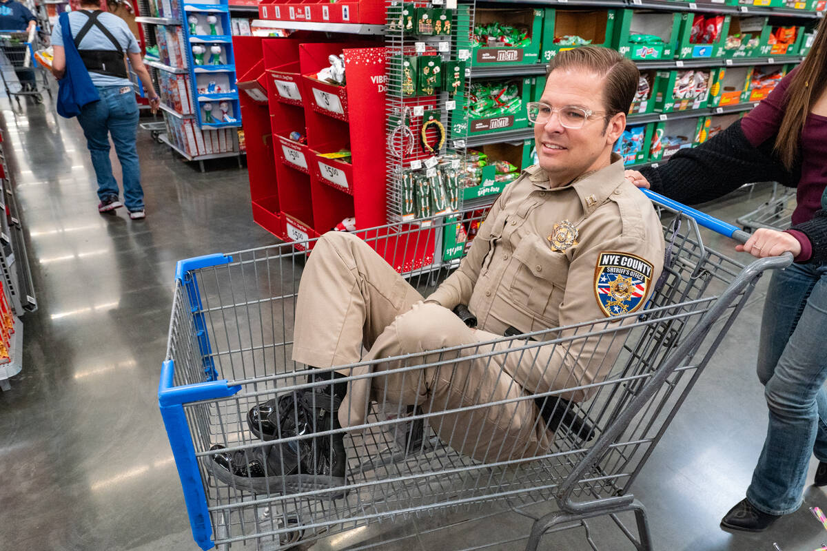 Capt. Harry Means was pushed around Walmart as Jane decides what to buy. (John Clausen/Pahrump ...