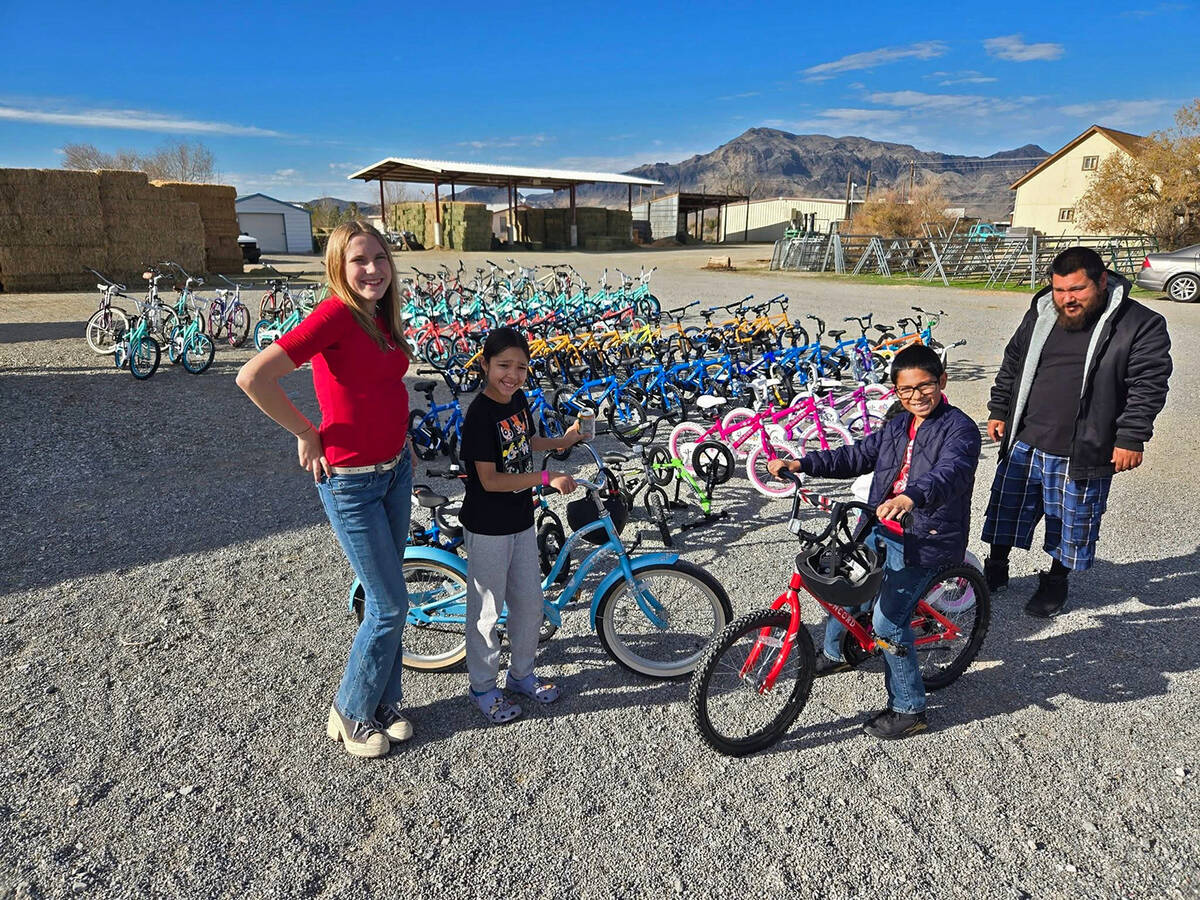 Pahrump teen Avery Sampson has been leading the Avery Project and its Bikes for Christmas progr ...