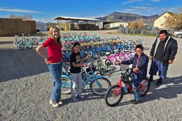 Pahrump teen Avery Sampson has been leading the Avery Project and its Bikes for Christmas progr ...