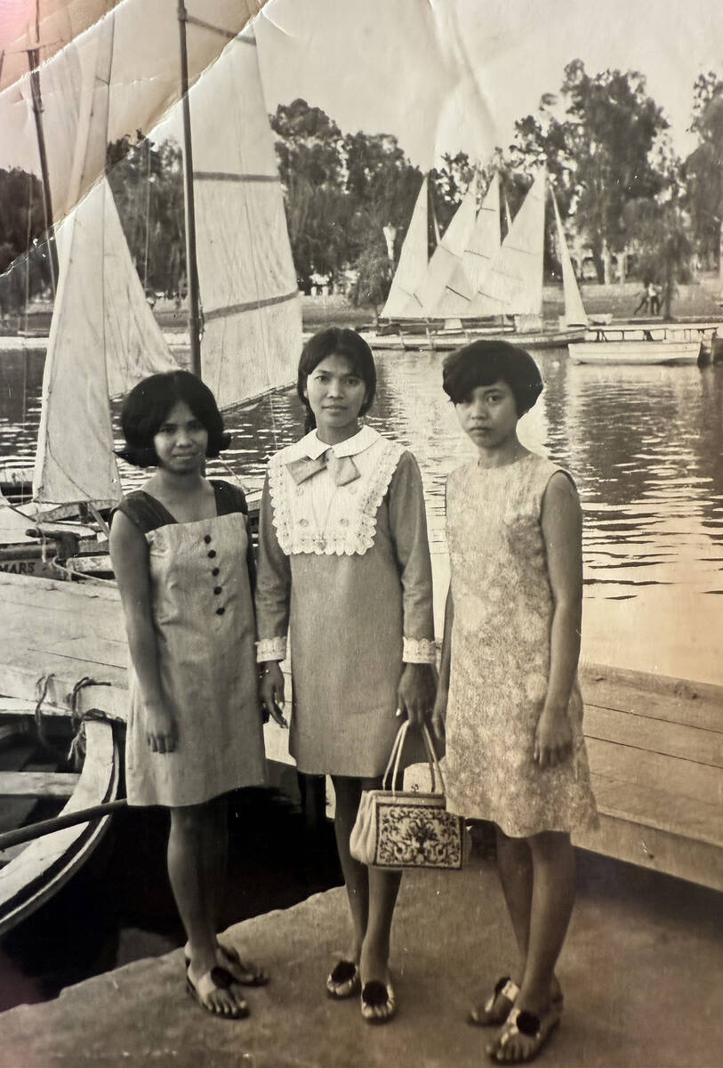 Pahrump resident of 28 years, Nora Neff (center) at age 21 in the Philippines. (Nora Neff/Speci ...
