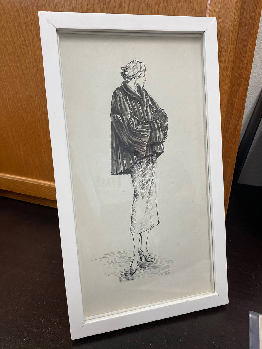A drawing from her high-school days demonstrates Bernie Pitts' love of fashion and design. (Rob ...