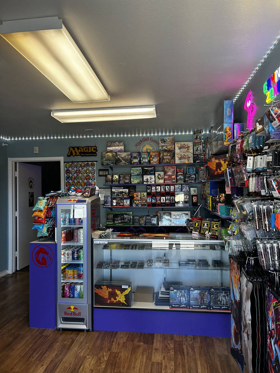 Nightfall Games owner James Wiley opened the store so trading card game enthusiasts in Pahrump ...