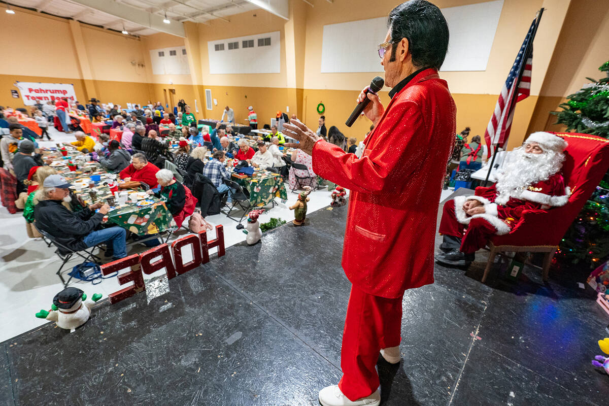 Local Elvis impersonator Johnny V has become a traditional part of the Community Christmas Eve ...