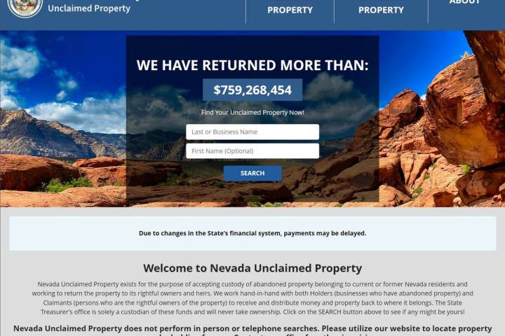 If you think you may have unclaimed property, visit nvup.gov to check. (nvup.gov)
