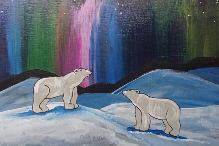 Polar bears love the aurora borealis almost as much as you do! “Snow bears and the Northern L ...