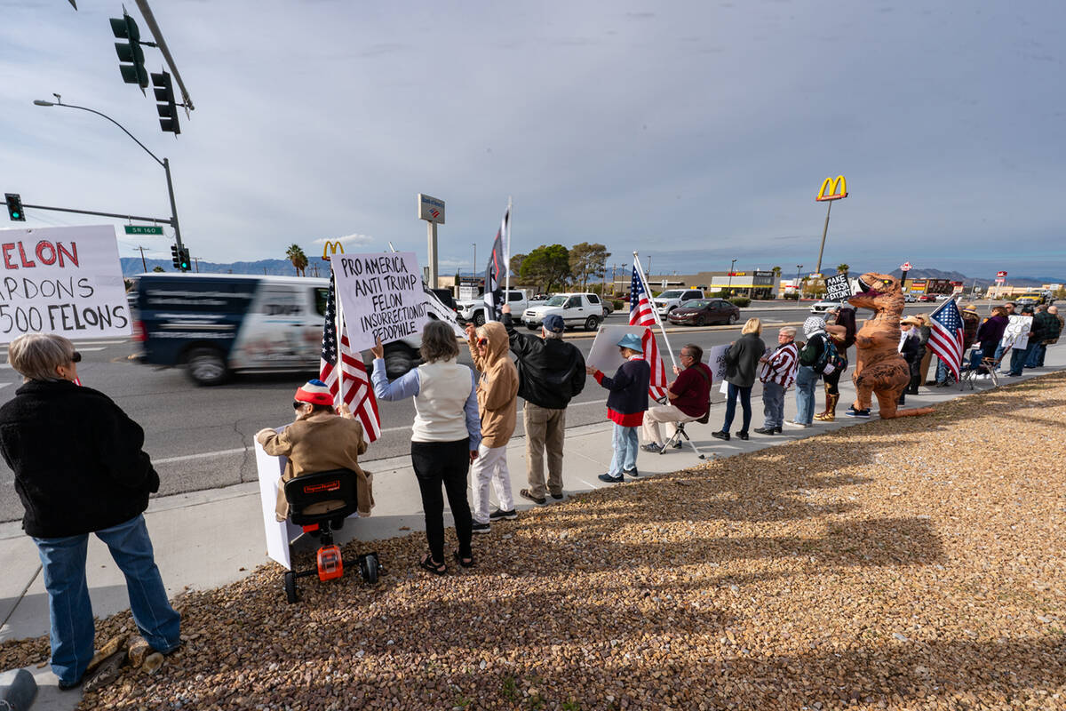 Around two dozen people turned out for a rally marking the 5th anniversary of the January 6th i ...