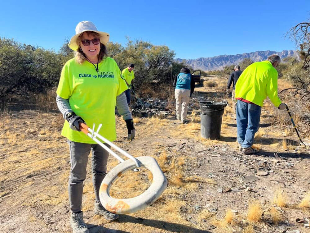 Clean Up Pahrump volunteers are the backbone of the organization, hitting the roadways and dese ...