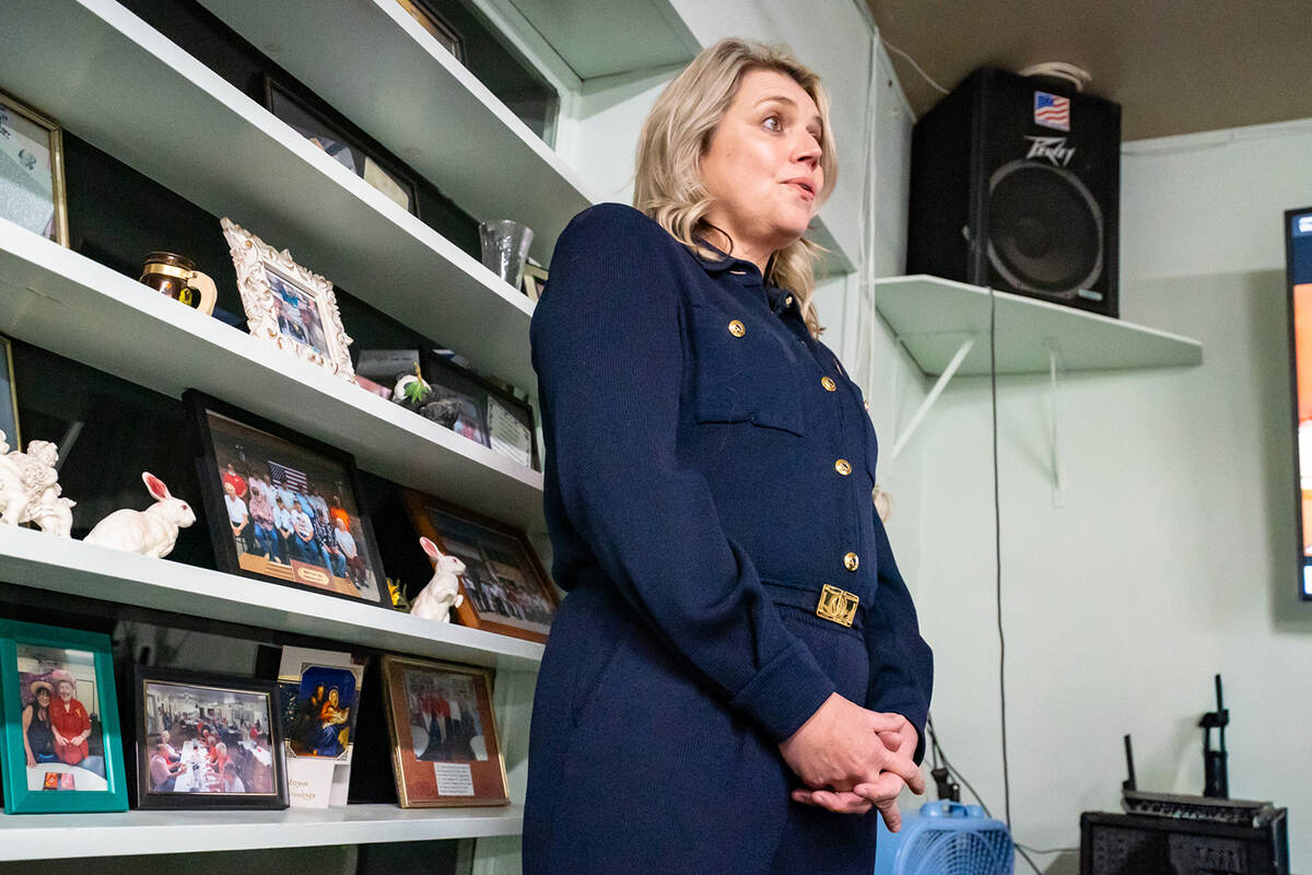 Washoe County commissioner and Democratic gubernatorial candidate Alexis Hill’s stop at the P ...