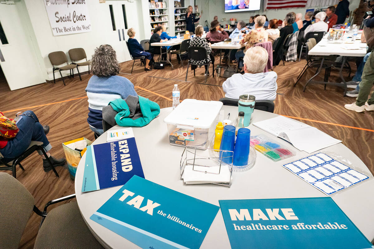 Approximately 27 people attended the event in Pahrump, with a few more joining through Zoom. (J ...