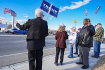 The Nye County Republican Club hosted a rally to support President Donald Trump and law enforce ...