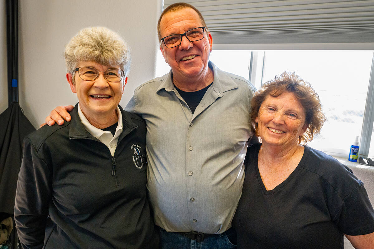 (From left to right) Fifth Judicial District Court Judge Kimberly “Kim” Wanker, Nye County ...