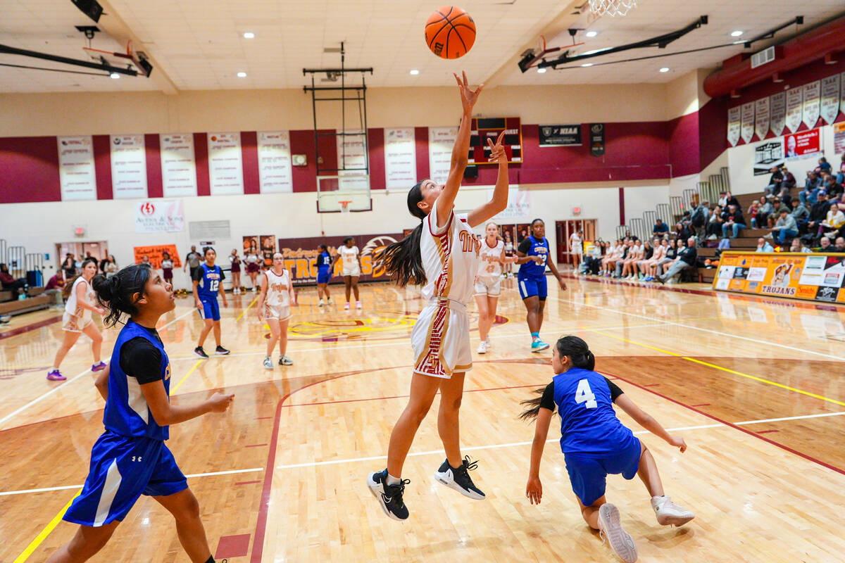Pahrump Valley High School senior Jules Ondrisko finished the league game against the Royals on ...
