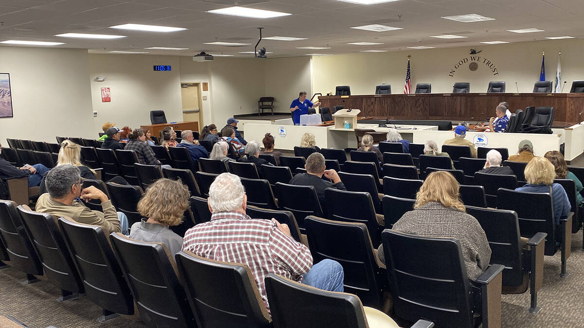 Two Nye County commissioners hosted a public forum on horse safety this past Saturday, Jan 24 i ...
