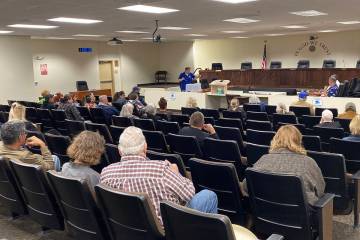Two Nye County commissioners hosted a public forum on horse safety this past Saturday, Jan 24 i ...
